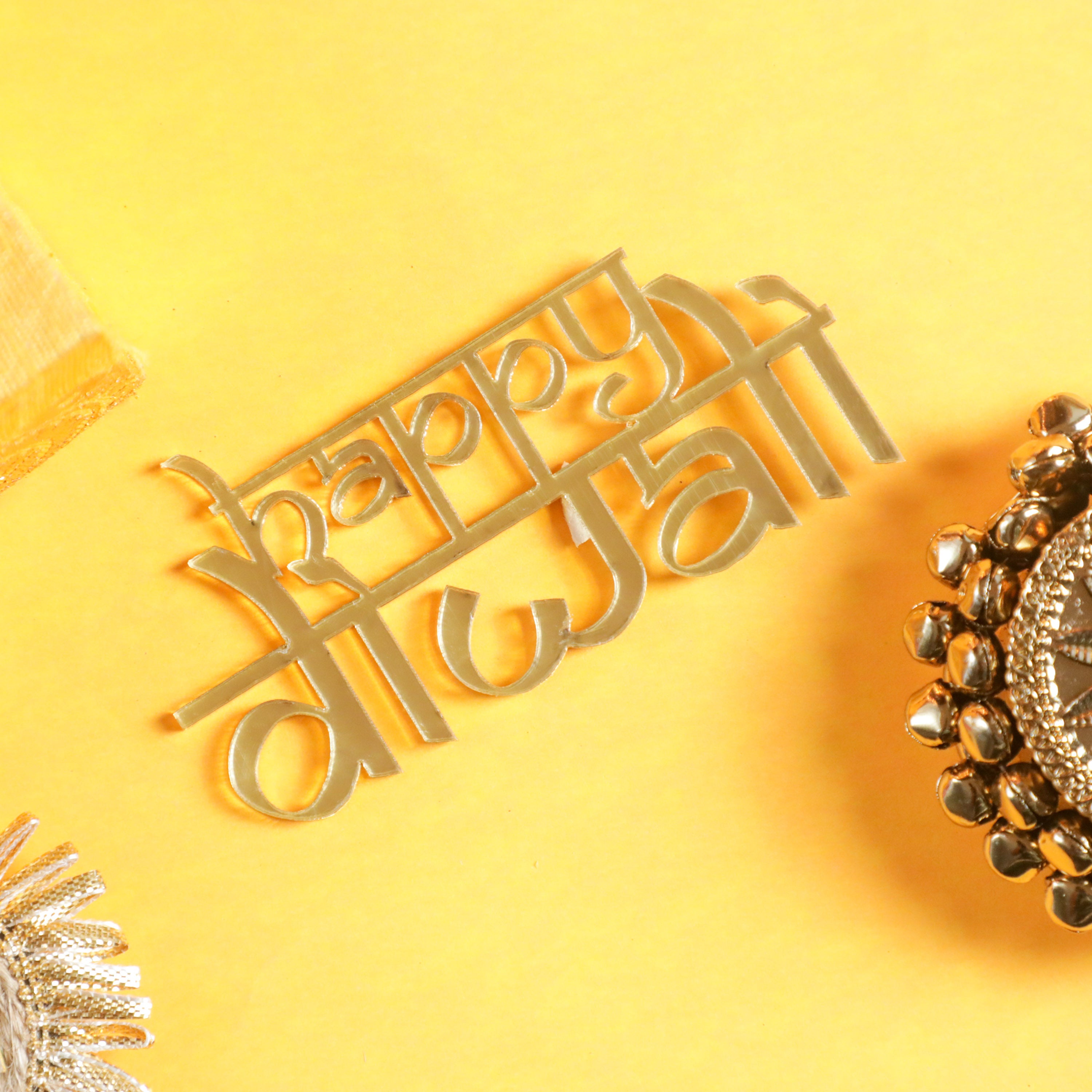 Happy diwali tag made of acrylic
